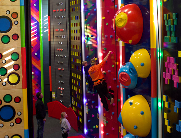 Individually themed climbing walls Clip 'n Climb Dunedin